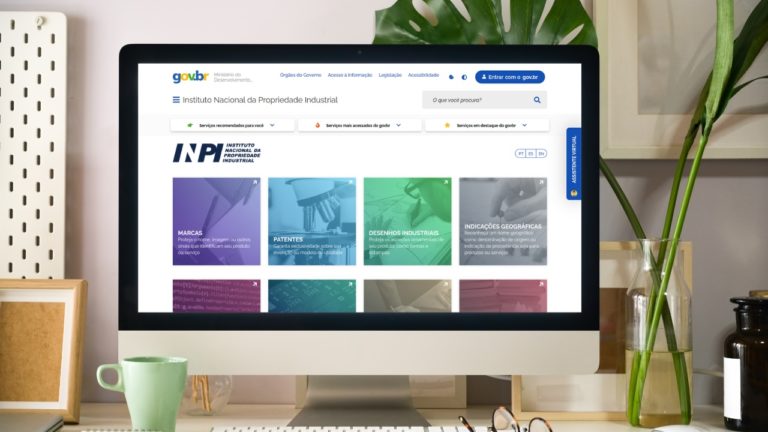 Tela para registrar um logo no INPI